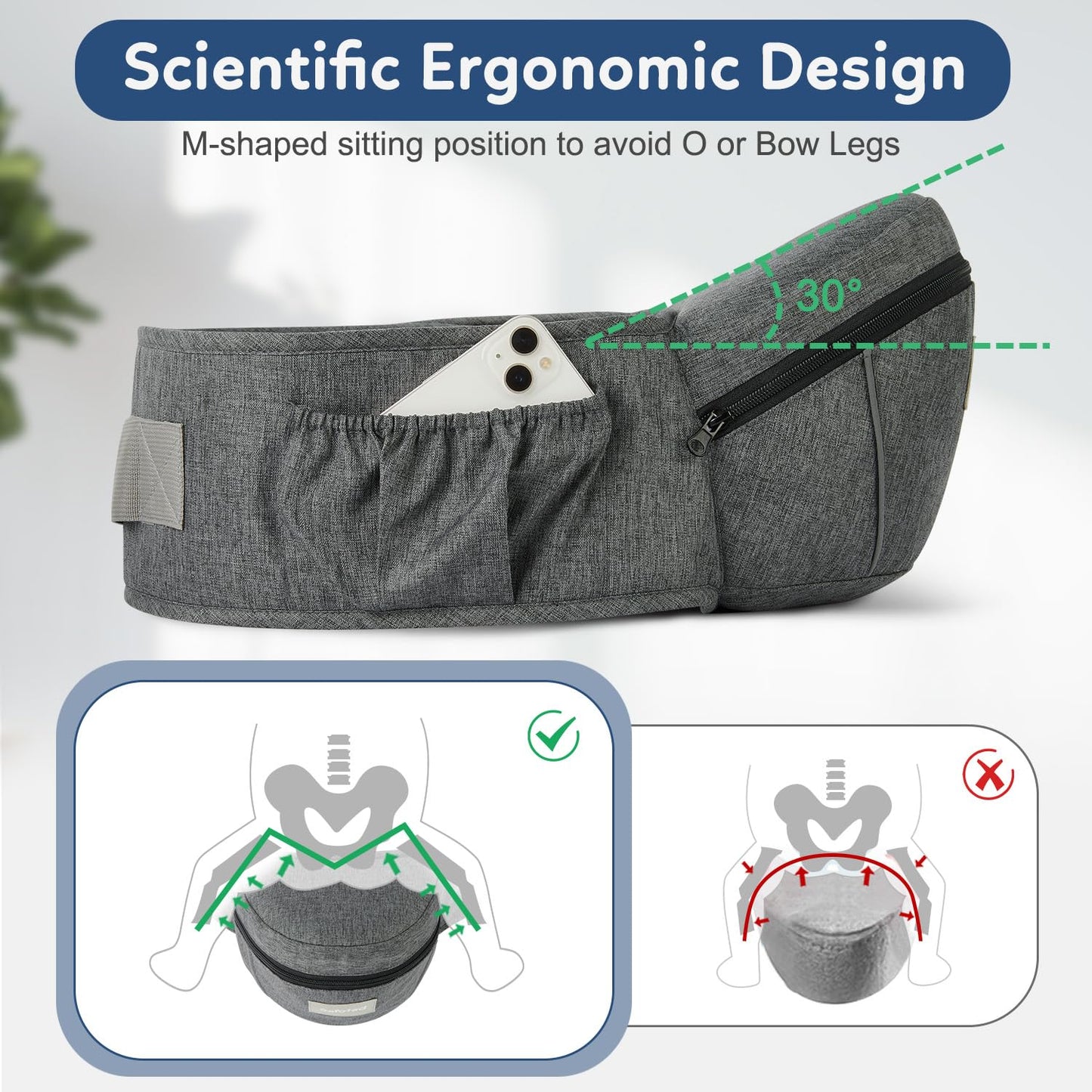 Ergonomic Baby Hip Seat Carrier