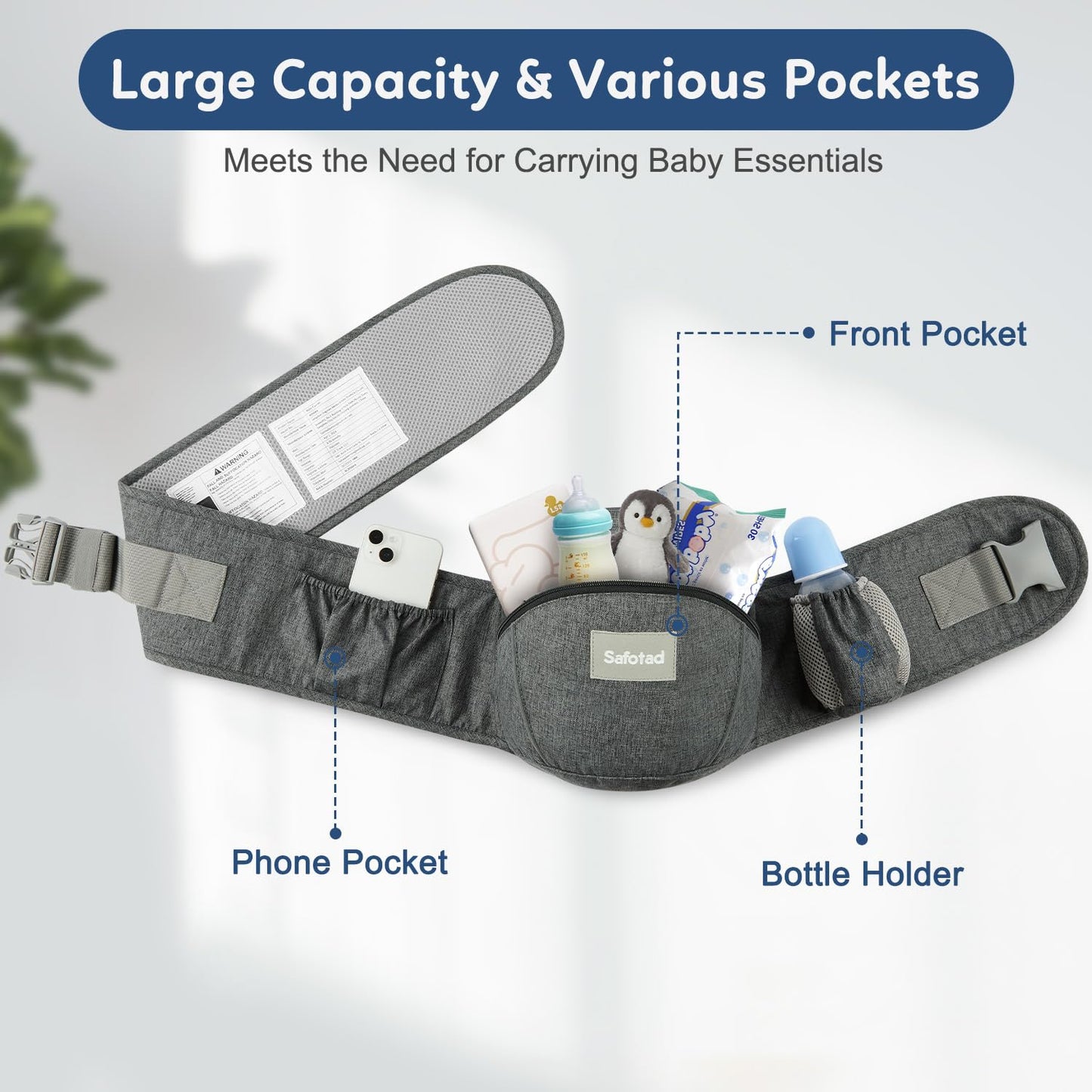 Ergonomic Baby Hip Seat Carrier