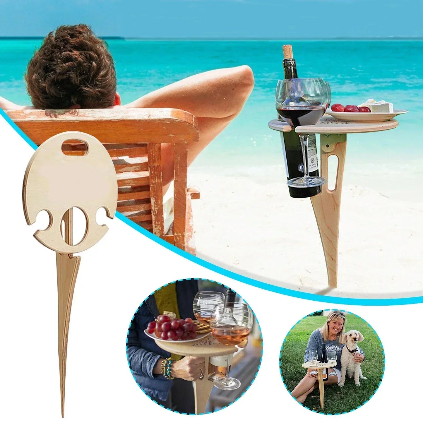 Portable Picnic Wine Table