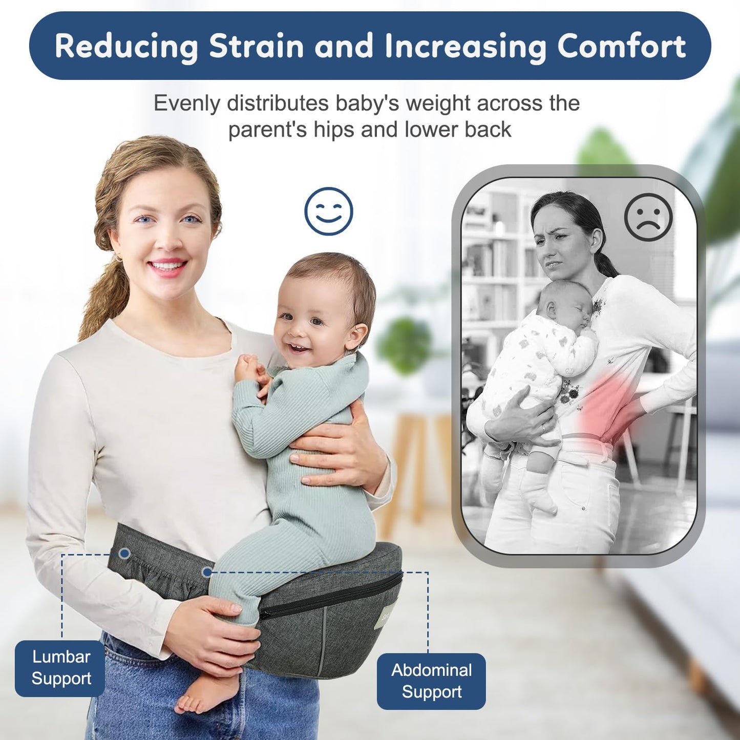 Ergonomic Baby Hip Seat Carrier